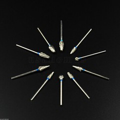 10pcs/Set Dental Tungsten Carbide Burs Plaster Alloy Acrylic Drill Polisher