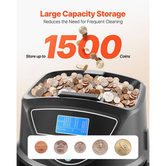 USD Coin Sorter, Coin Counter Machine for 5 Kinds of USD Coins, Coin Sorter and