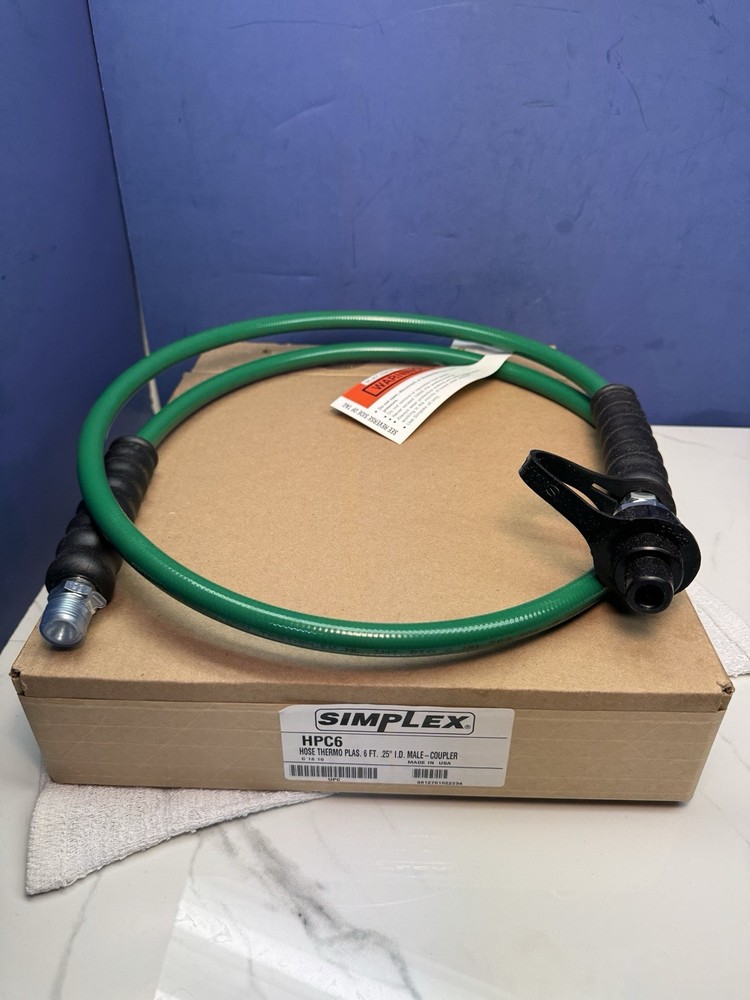 SIMPLEX HPC6 Hydraulic Hose, Male Coupler 6 Ft. Equivalent ENERPAC HC7206 NEW!