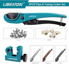 Libraton PVC Cutter 1-5/8″，PVC Pipe Cutter, Pex Cutter 1-1/4″, Mini Tube Cutter