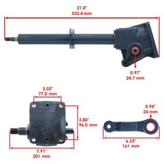 Caltric Steering Gear Box Assembly For Mitsubishi MT1601 MT1801 MT2001 / 99327C1