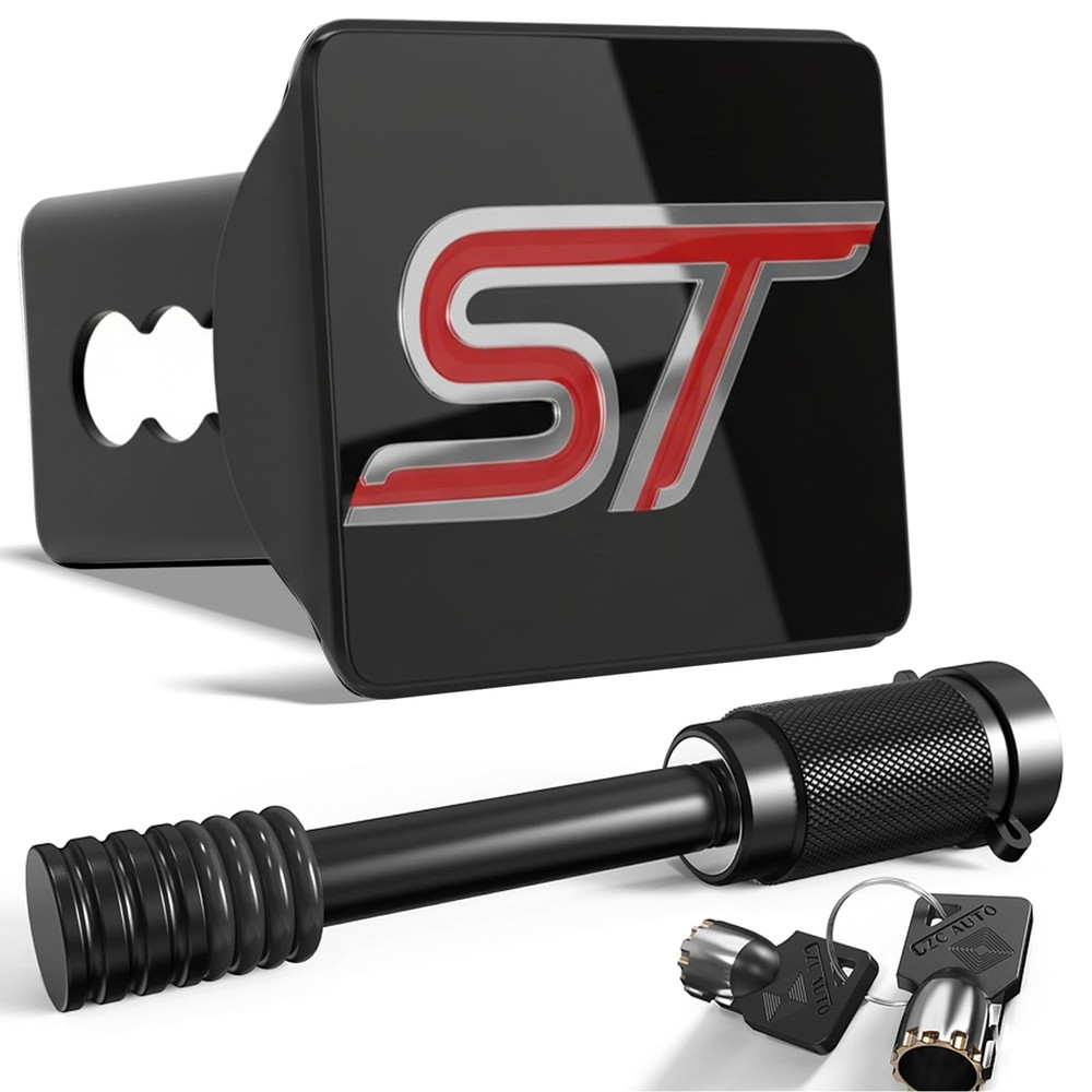 ST Logo Hitch Cover for 2 Inch Receivers(with 5/8-Inch Pin Diameter Black