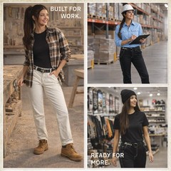 Dickies Womens Straight Leg Carpenter Work Pants Size Down For Ideal Fit Size