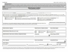 DOT Medical Forms – 5 Exam Reports (MCSA-5875) & 5 Certificates (MCSA-5876)
