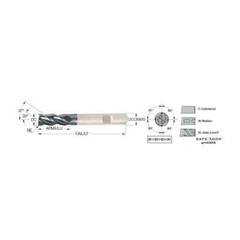 Iscar 5667184 Carbide Corner Radius End Mill: 3/4″ Diam, 1-1/2″ LOC, 4 Flute