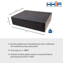 High Precision 6″ X 8″ Granite Surface Plate Grade B for Accurate Measurements