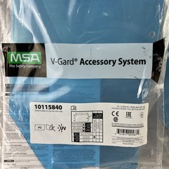 New Lot of 2 MSA V-Gard Contoured Clear Safety Visor Face Shields For Hard Hats