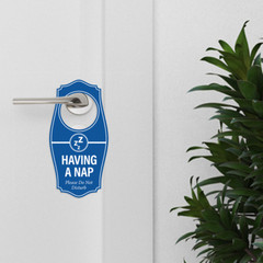 Signs ByLITA Having a Nap. Please Do Not Disturb Door Hanger