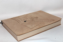 6 x 8 Journal Quill Natural Leather Suede Made in Italy Barnes Noble NEW