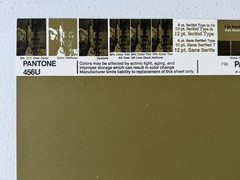 Pantone Vintage Poster [Gray, Yellow, Ocher] Uncoated Sheet by Leteraset