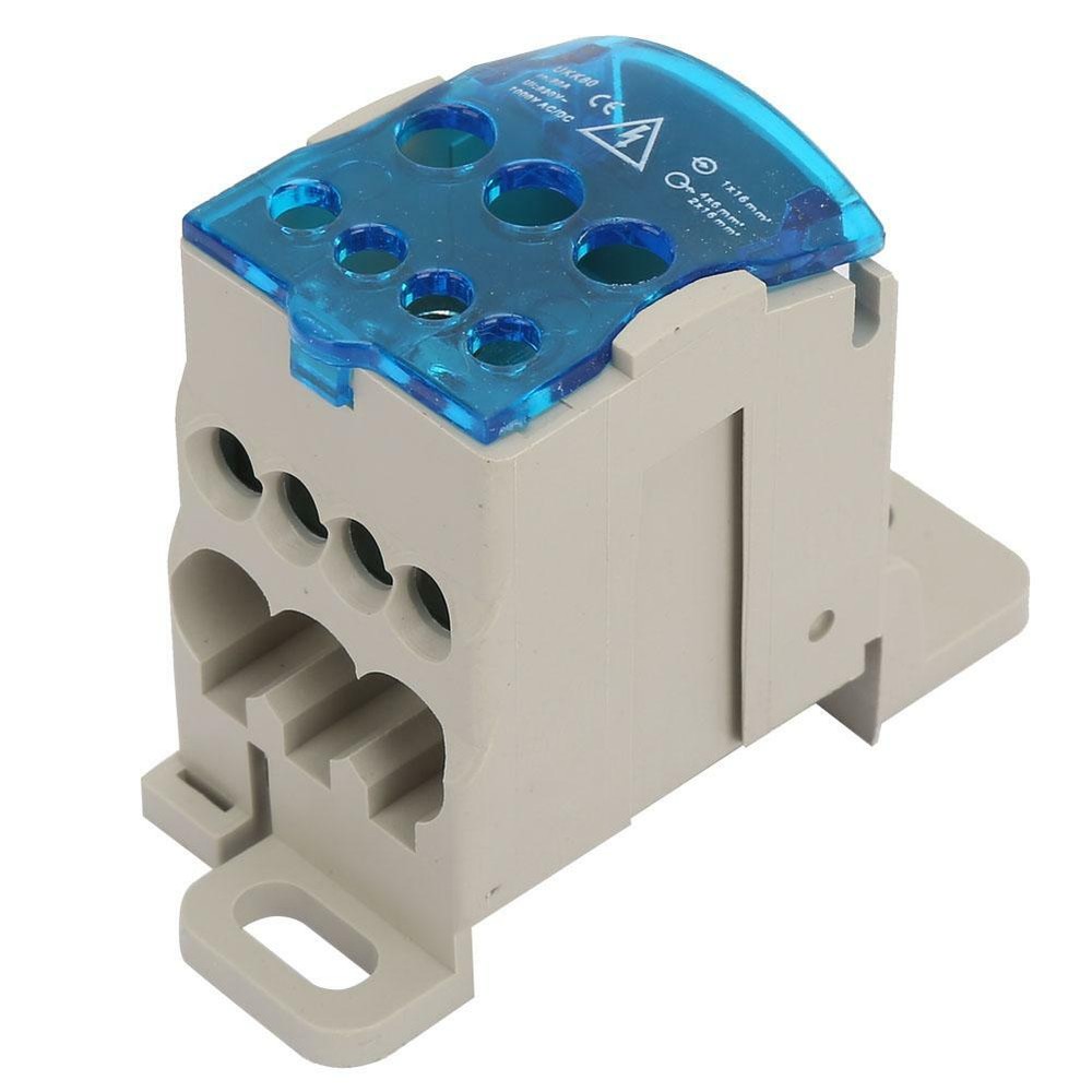 UKK-80A Din Rail Terminal Block Distribution Box Electric Wire Connector