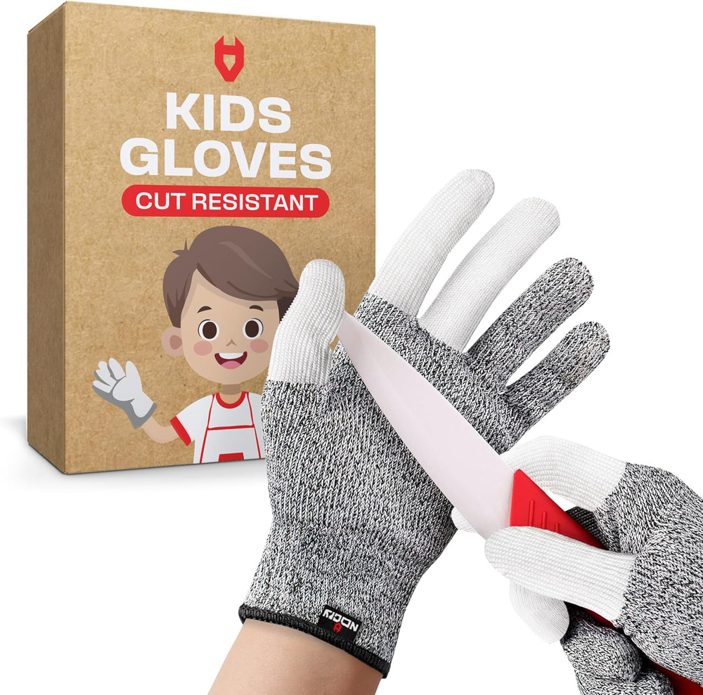 Kids Cut Resistant Gloves with 3 Reinforced Fingers – 100% Food Grade Kids Cooki