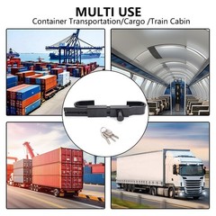 Shipping Container Lock Heavy Duty Steel Trailer Box Cargo Door Lock w/ 3 Keys