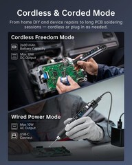 FNIRSI HS-03 Cordless Soldering Iron Kit, 2600mAh Battery Portable Soldering…