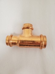 Viega ProPress 1 in. x 3/4 in. x 3/4 in. Press Copper Reducing Tee (77335)