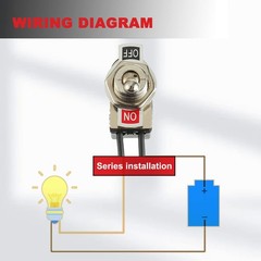Heavy Duty Toggle Switch SPST 2 Pin ON/Off Rocker Toggle Switch 6A/125V