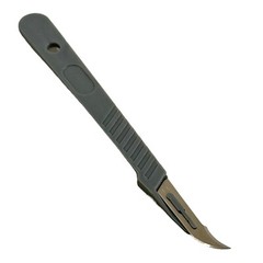 Box of 10 Plastic Disposable Scalpel #12B Podiatry, Dermaplaning Sterile Scalpel