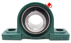 (2) UCP208-24 Solid Base Pillow Block Bearing 1-1/2 Bore Self Aligning 2 Bolt