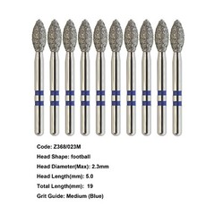 Dental Diamond Bur Zirconia Cutting Bur Round Football FG Fine Medium Grit Z856
