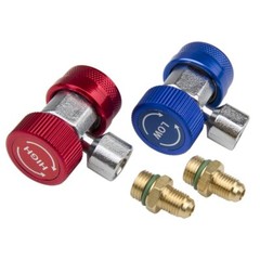 A/C Refrigerant Quick Coupler Connector Adapters High/Low Manifold AC Gauge Set