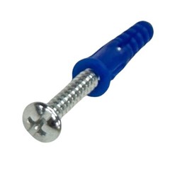 50x Expansion Wall Anchors with 50x Screws Set for 1/4in Drill Hole Installation