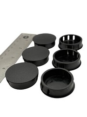 1 3/8″ Hole Nylon Locking Panel Plugs Black/White Dome Cover 1 1/2″ Top Width