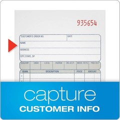 Adams Sales Order Books, 2-Part, Carbonless, 50 Sets per Book, 3 Pack