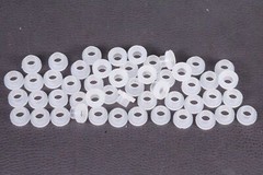 Lot of 50 10SC004009 Essentra #4 M2.5 Nylon Shoulder Washer 6mm OD 2.9mm ID NOS