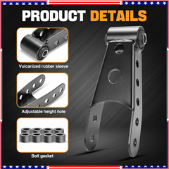 2′-3′ Rear Lowering Drop Shackles Kit for 1988-2018 Chevrolet Silverado 1500,…