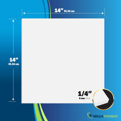 Expanded PVC Plastic Sheets – 14″ X 14″ Rigid White Sheet for Crafts, Signage, &