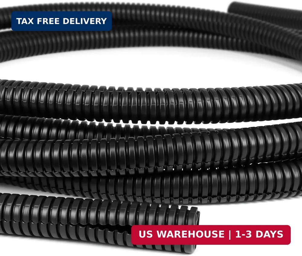 Split Wire Loom Tubing,10,25ft Cord Protectors from Pets No Chew, Flexible Wire
