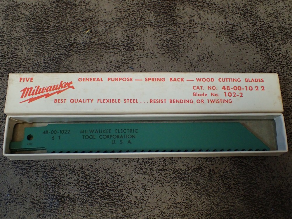 (5-pk) 48-00-1022 Milwaukee 6T, 3/4″ SAWALL Blades 6″ OAL, NOS (BN85)