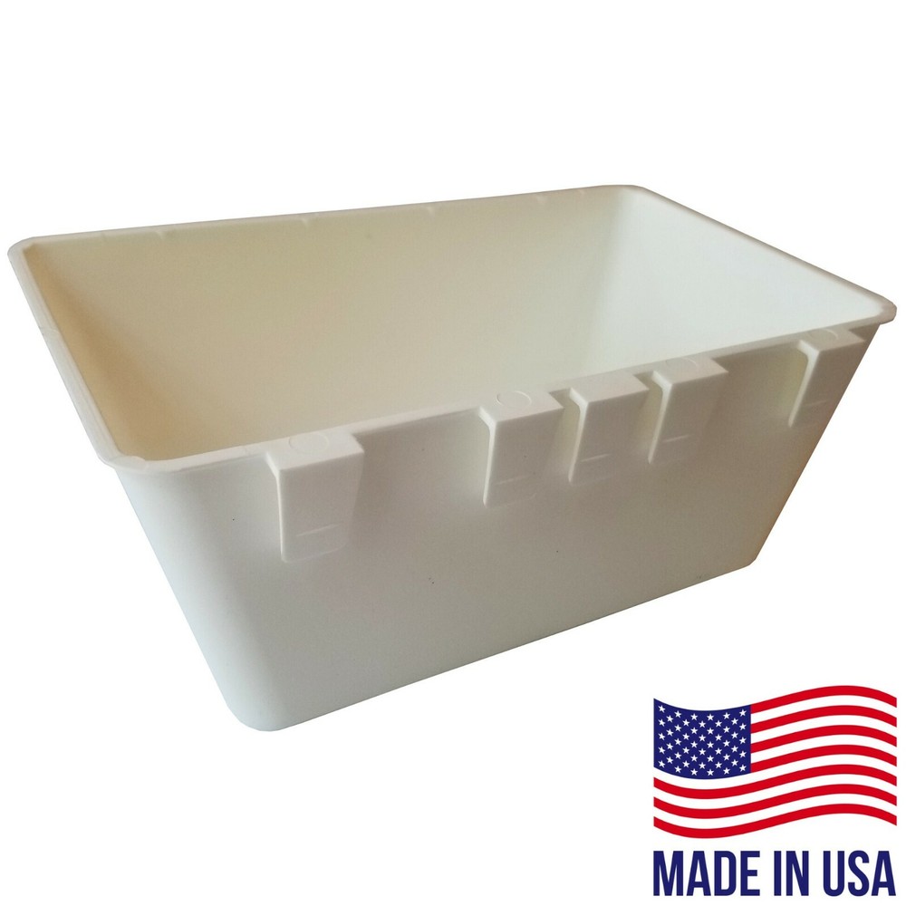 Cage Cups (12pcs) White 1/2 Gallon Large Hanging Water Cage Cup Chicken Pheasant