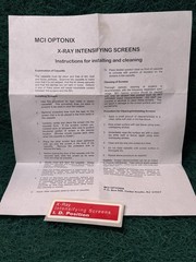 MCI OPTONIX BLUE 100 122214 X RAY INTENSIFYING SCREEN