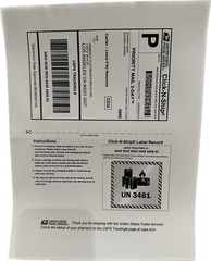 200 Click-N-Ship labels with peal or tear off receipt – USA MADE!