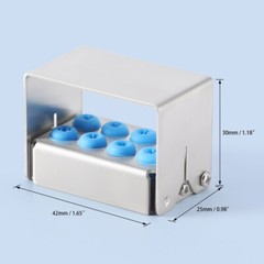8/30Holes Bur Dental Burs Disinfection Autoclave Stand Holder Block Case Steel