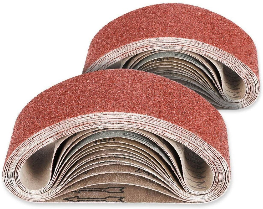 3×21 Sanding Belts Aluminum Oxide for Belt Sander Wood Metal Grinding