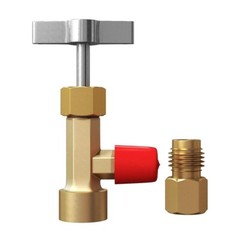 R134a A/C Can Tap With Tank Adapter For 1/4″ And 1/2″ AC Charging Hoses