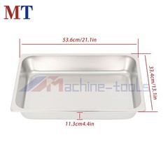 2-Pack Full Size Hotel Steam Table Pan with Lid 4 Inch Deep Stainless