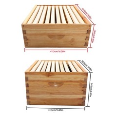 Beeswax Coated 4 Layer 10 Frame Bee Hive Includes Beehive Frames and Foundations