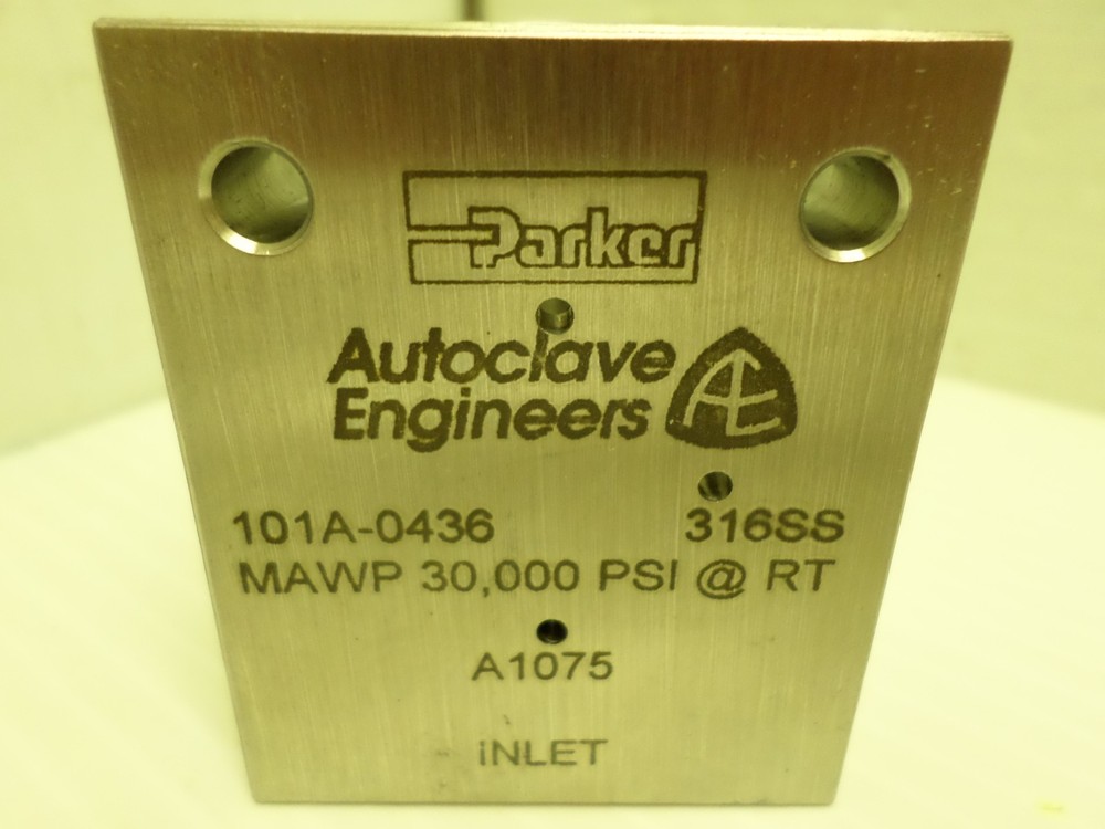 NEW Parker Autoclave Engineers 101A-0436 High Pressure Valve Body 30,000 PSI