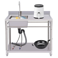 Compartment Commercial Sink Kitchen Stainless Steel Utility Sink Prep Table