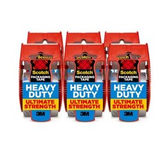 1.88 In. X 66.7 Ft. Heavy Duty Shipping Packaging Tape (6-Pack with Dispenser)
