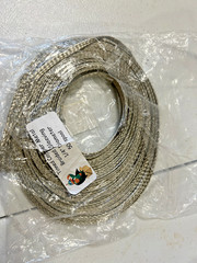 Flat Tinned Copper Metal Braided Sleeving Wire, 1/4 ” Diameter 50′