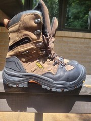 🔥KEEN Utility 🇺🇸Coburg 8 Inch Waterproof Boot Cascade Brown Black 1017833 8D