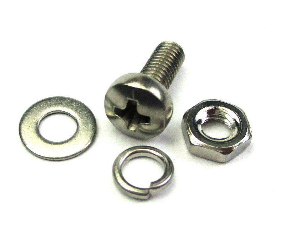 25sets/100pcs M3-0.50X8mm Stainless Phillips Pan Head Screws, (25 Sets of 4pcs)