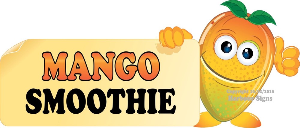 Mango Smoothie (Choose Your Size) DECAL Food Truck Concession Sticker