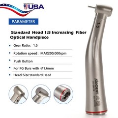 1-10* SANDENT Dental 1:5 Fiber Optic Contra Angle Increasing Handpiece Standard