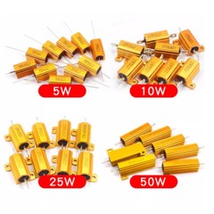 10/25/50/100W Resistor Metal Wirewound Range -Golden Load Aluminium Wirewound 5%