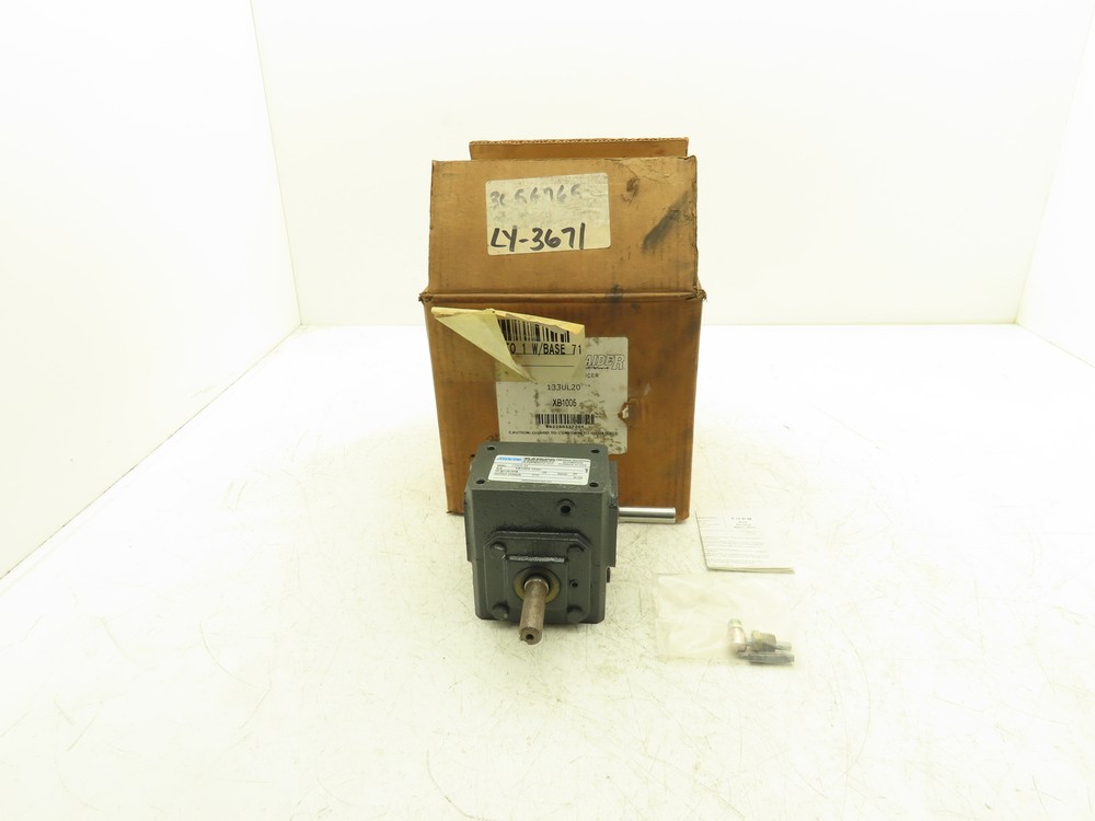 Morse Raider 133UL20 Worm Gearbox 20:1 Reducer .46Hp 87.5rpm 5/8″ LH Output